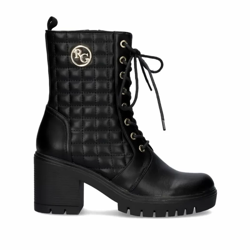 Ankle Boots>Exe Shoes Military-Style Booty With Black Rita-635 Heel