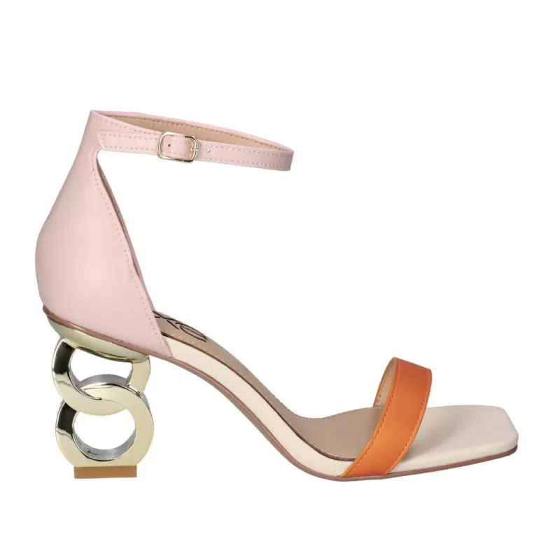 High Heeled Sandals>Exe Shoes New Heel Sandal Lilian-055 Nude