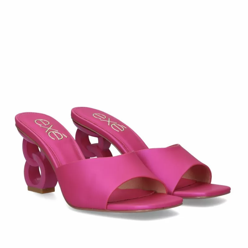 High Heeled Sandals>Exe Shoes New Heel Sandal Lilian-160 Fuxia