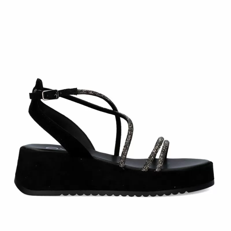 Sandals>Exe Shoes Platform Sandal Iris-617 Black