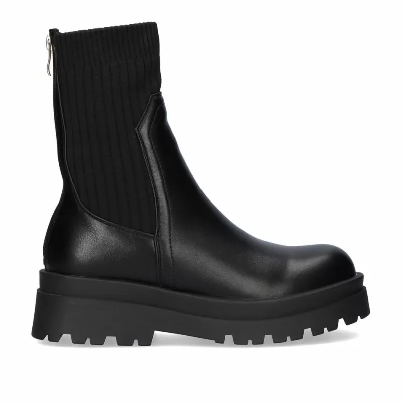 Boots>Exe Shoes Rubber Boot Sock Style T3653-M2587 In Black