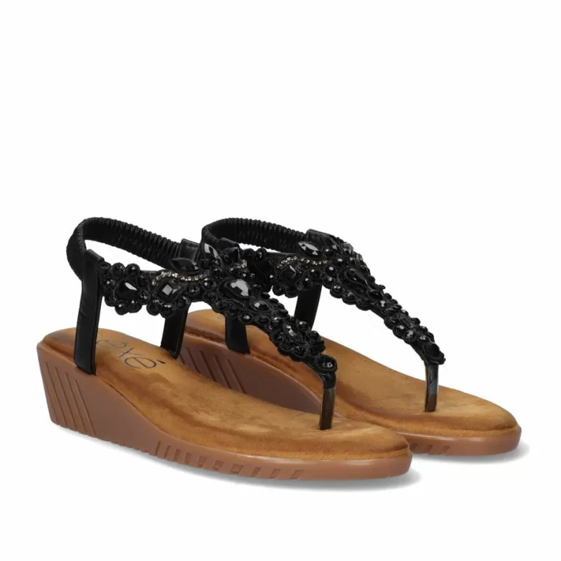 Platform Shoes>Exe Shoes Sandal Exe Confort 721-Ex21 Black