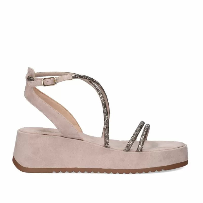 Platform Shoes>Exe Shoes Sandal Platform Iris-617 Ice