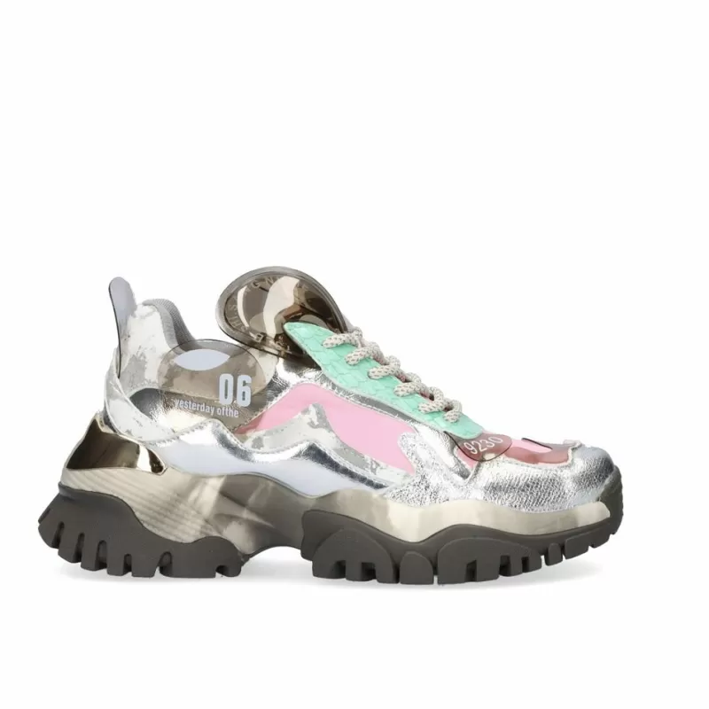 Sneakers>Exe Shoes Sneaker Platform 22E10-3 Silver