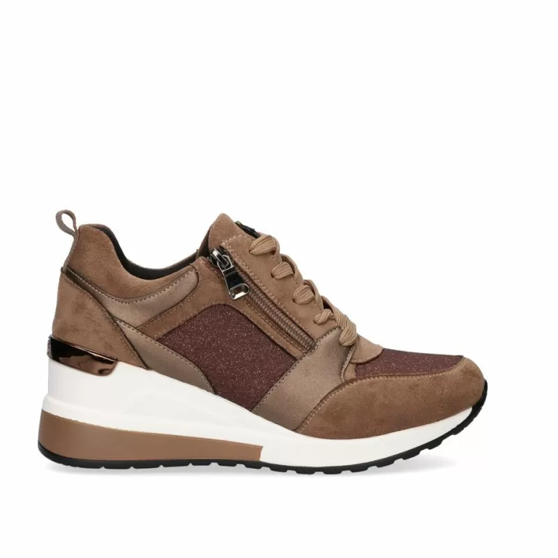 Sneakers>Exe Shoes Sneaker Wedge 34-232Ex15 Brown