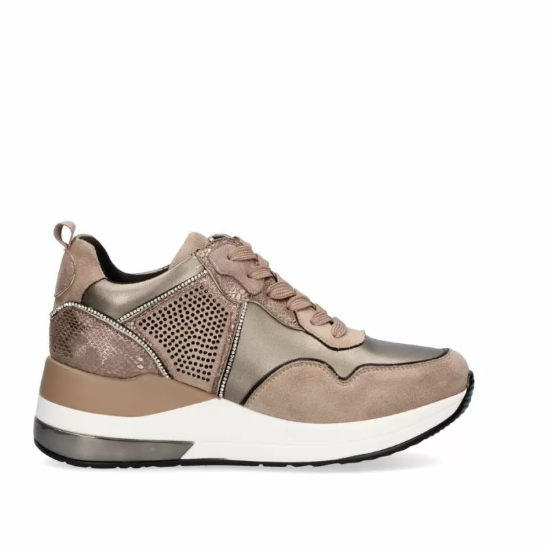 Sneakers>Exe Shoes Sneaker Wedge Exe 47-232Ex20 Khaki