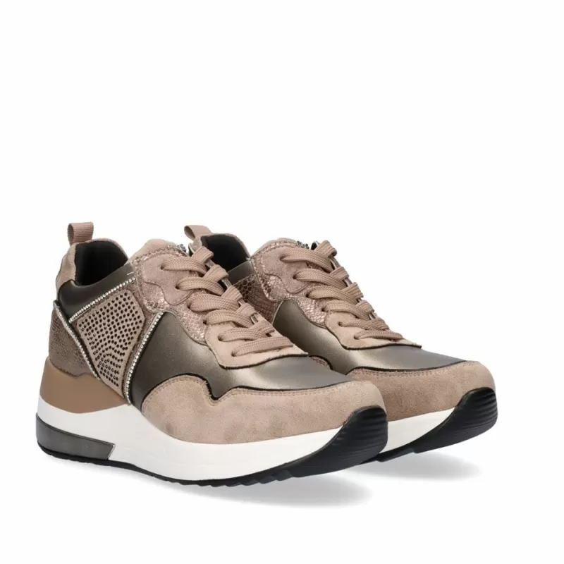 Sneakers>Exe Shoes Sneaker Wedge Exe 47-232Ex20 Khaki