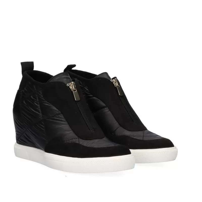 Sneakers>Exe Shoes Sneaker Wedge Regina-501 Black