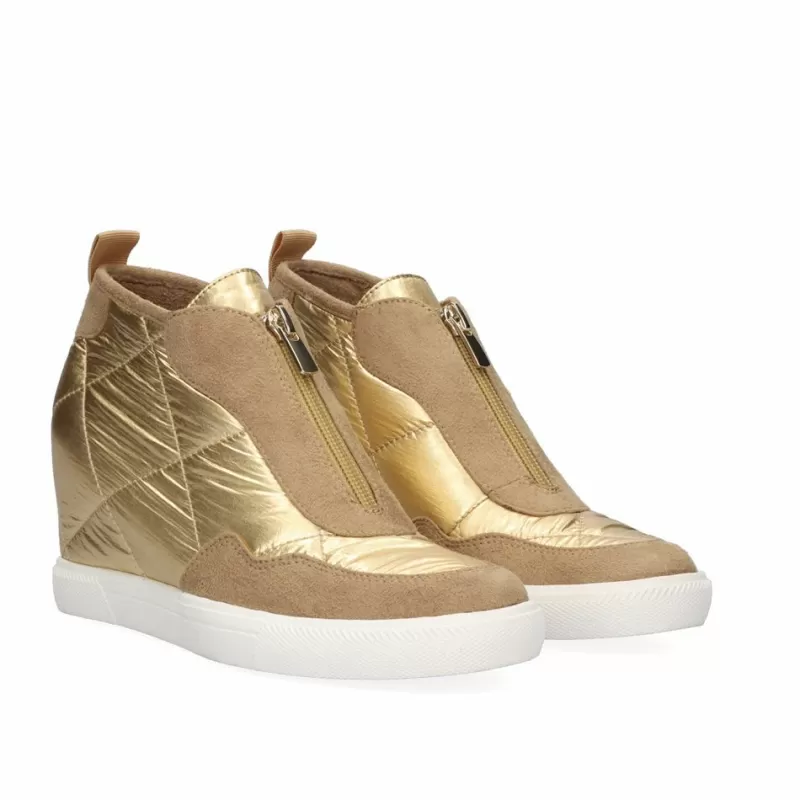 Sneakers>Exe Shoes Sneaker Wedge Regina-501 Gold