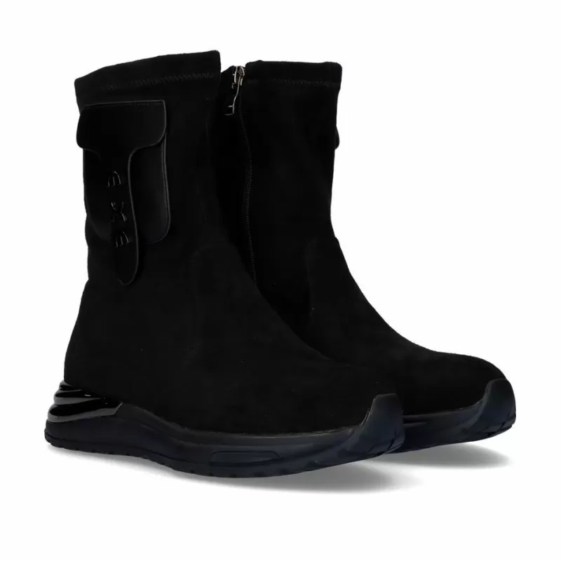 Ankle Boots>Exe Shoes Sock-Style Bootie In Black And 315-H127