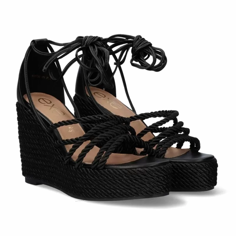 Wedges>Exe Shoes Wedge Vf1443-10 Black